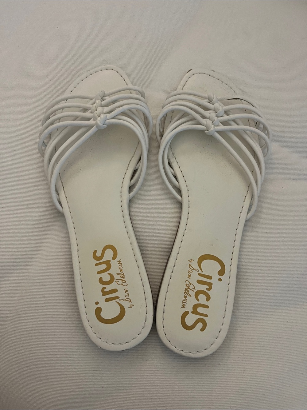 Circus by Sam Edelman White Multi-Strap Slide Sandals